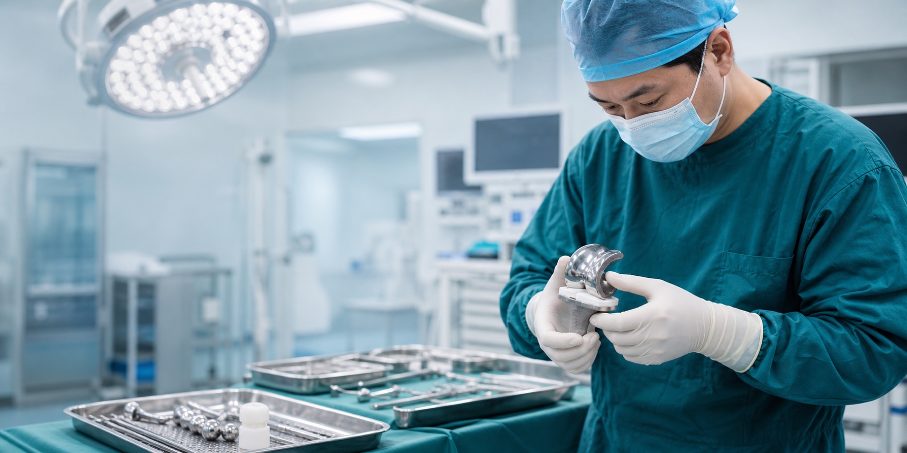 Orthopaedic surgeon with joint implant in Beijing